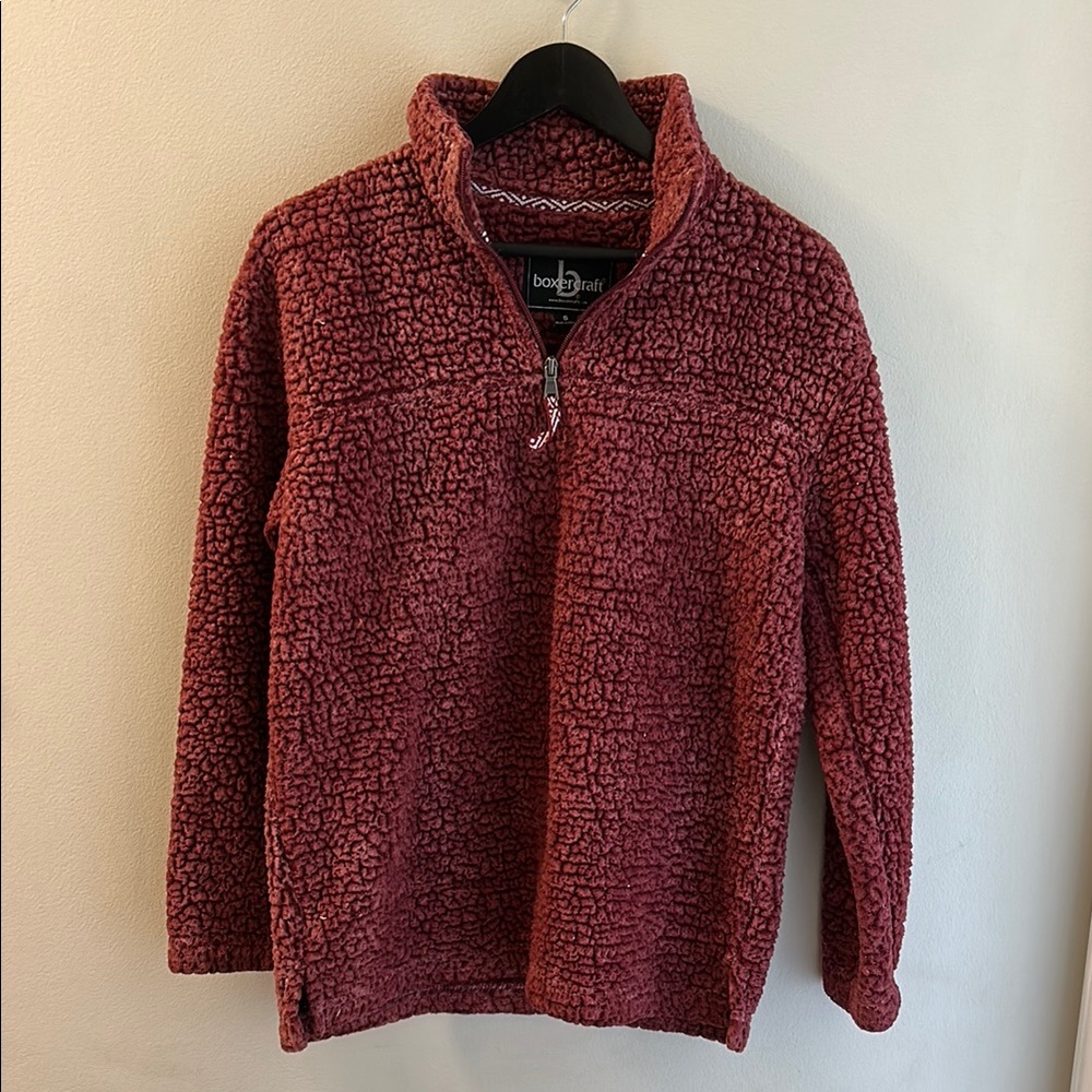 Boxercraft Maroon Sherpa Quarter-Zip